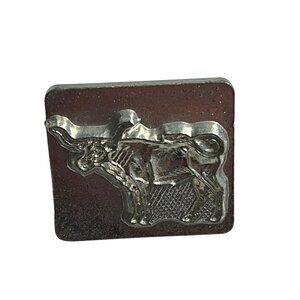 Vintage Craftool Co. USA 8315 Leather Crafting Metal Stamp Tool Longhorn Bull De